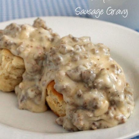 Alabama Cat Head Biscuits sausage gravy